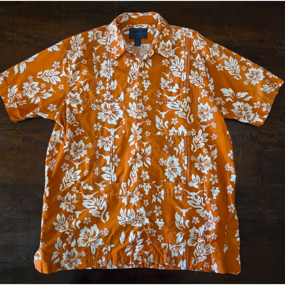 Gameday UT guayabera hawaiian shirt Size XL